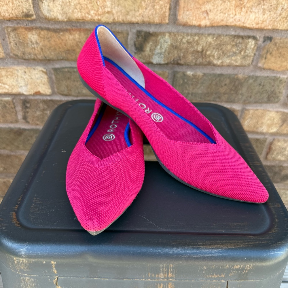 Rothy’s ORIGINAL Hot Pink The Point Retired Rare Size 10.5
